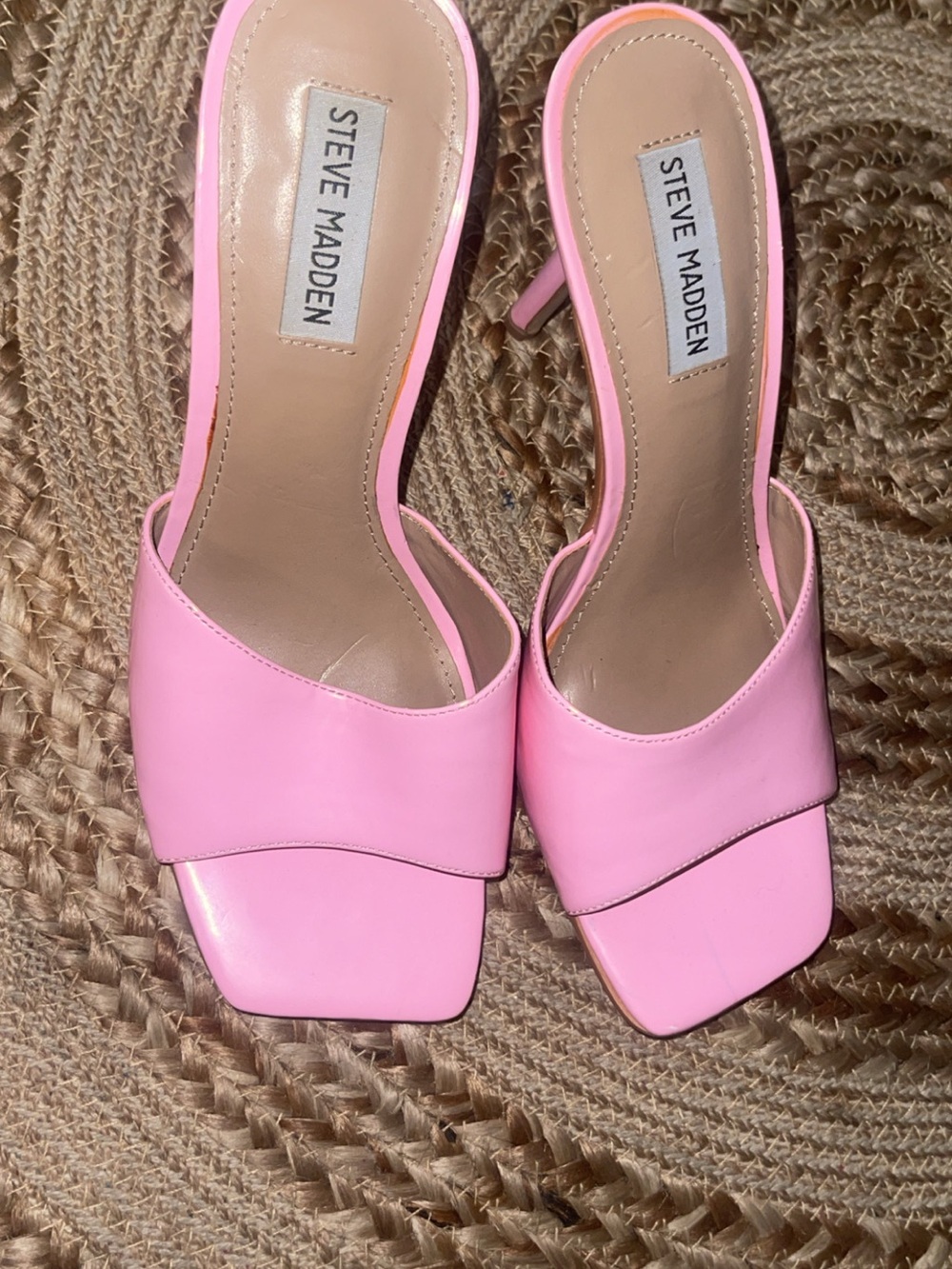 Never worn Steve Madden Pink Open-Toe Slingback Heels